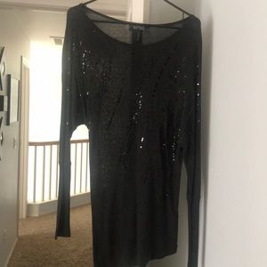 Never been worn black sequin top